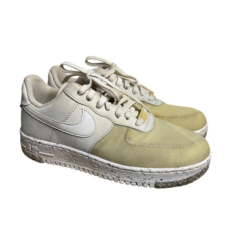 Nike Air Force 1 Crater Kids Shoes Cream Yellow‎ Sneakers DH2521-100